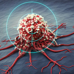 Target on cancer cell illustration
